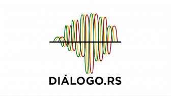 Card de fundo branco com o logo do podcast Diálogo RS