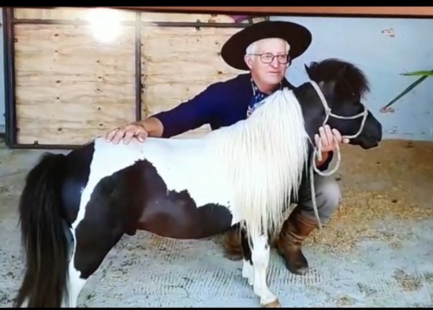 Oscar Collares, criador de pônei de Bagé